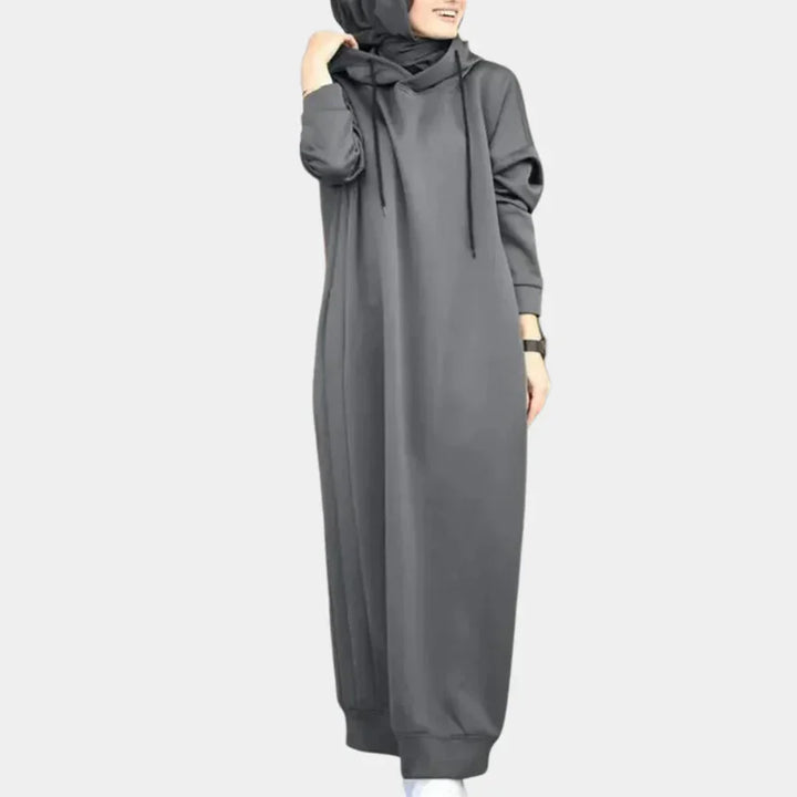 Vinterklänning | Loose Fit | Långärmad | Maxiklänning | Hoodieklänning