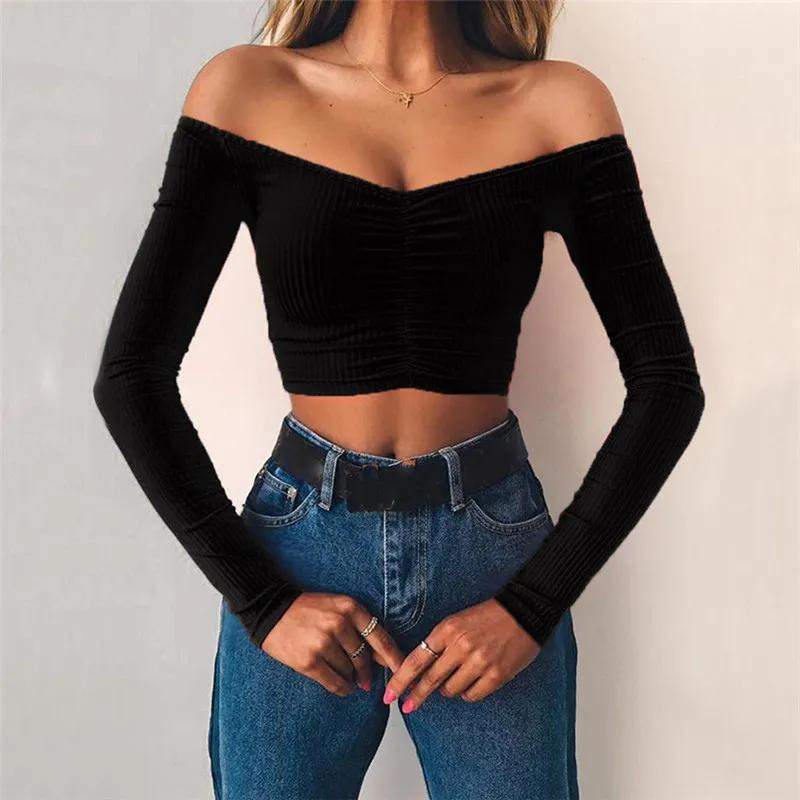 Vivian Blus | Långärmad blus med off-shoulder axelparti