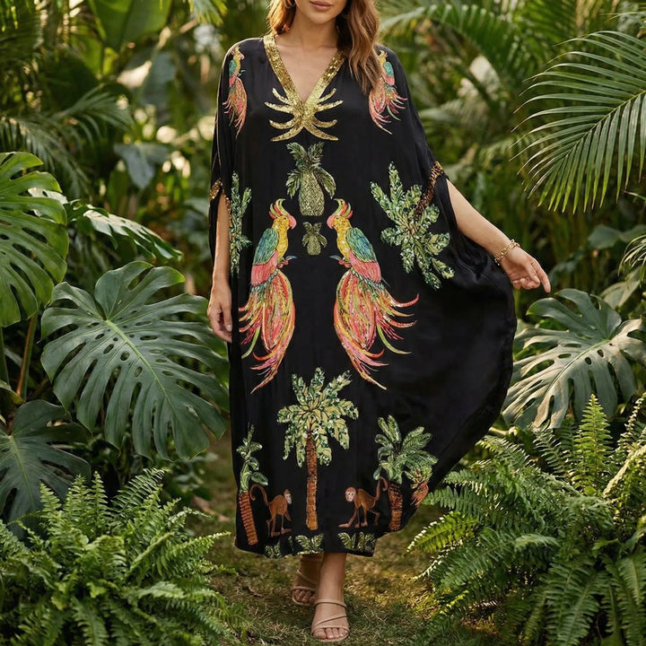 Rymlig ankellång kaftan - Luana