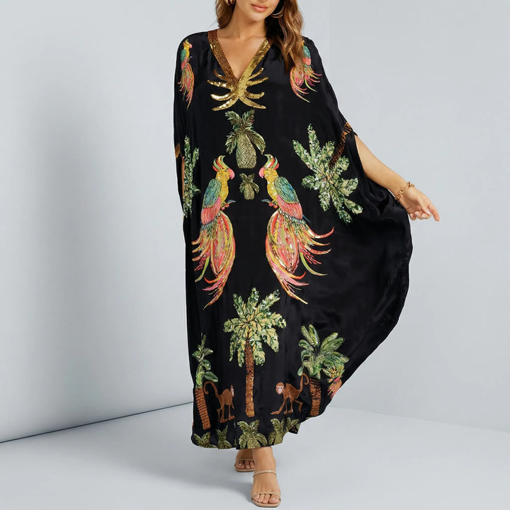 Rymlig ankellång kaftan - Luana