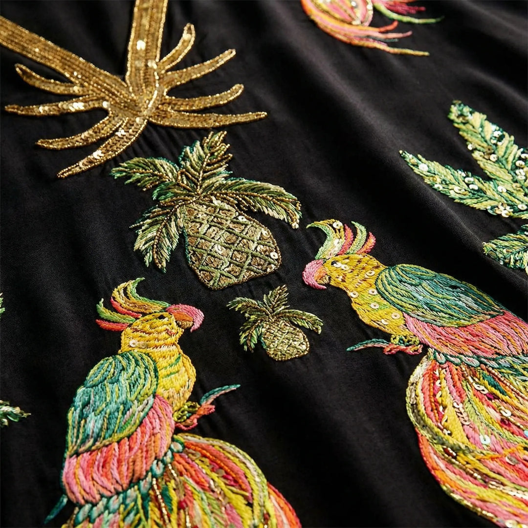Rymlig ankellång kaftan - Luana