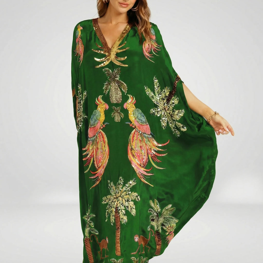 Rymlig ankellång kaftan - Luana