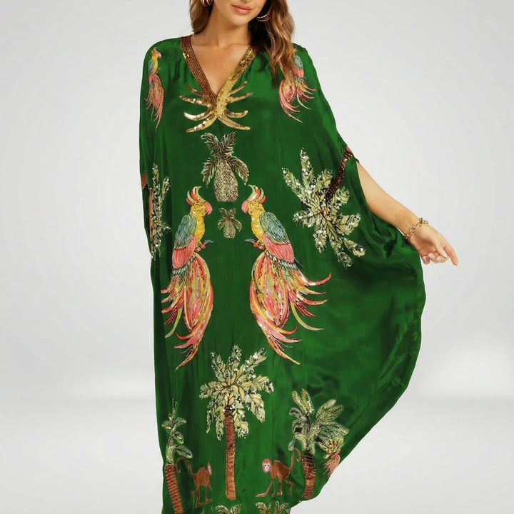 Rymlig ankellång kaftan - Luana