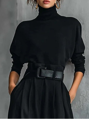 Damernas eleganta polotröja- och byxset - Rachael