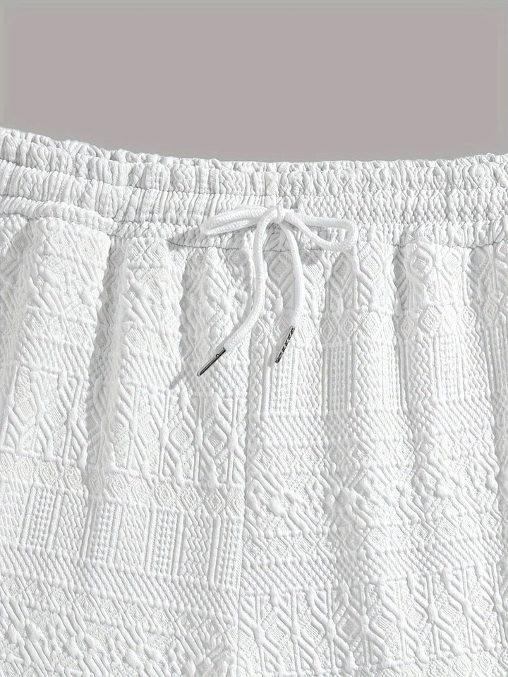 Sommarshorts för herrar, enkel stil med dragsko för komfort - Finn