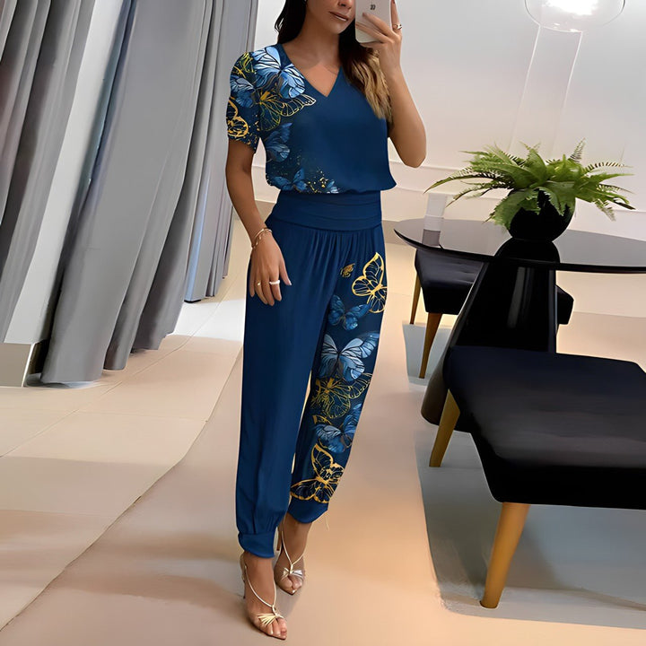 Damklädesset med blus och byxor – Aurora