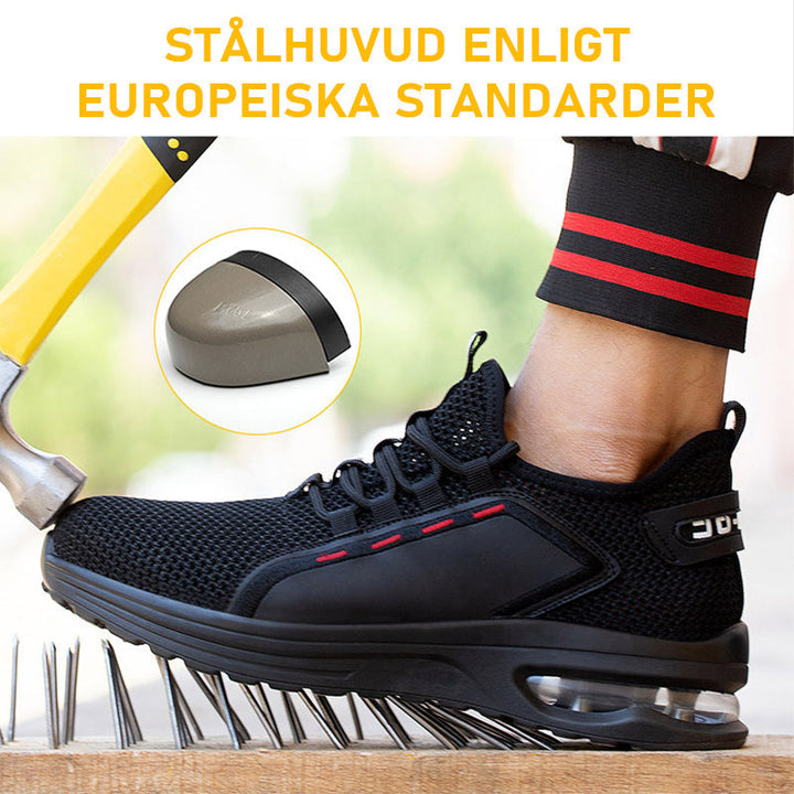 Herr Andningsbara Skyddsskor med Ståltåhätta och sula