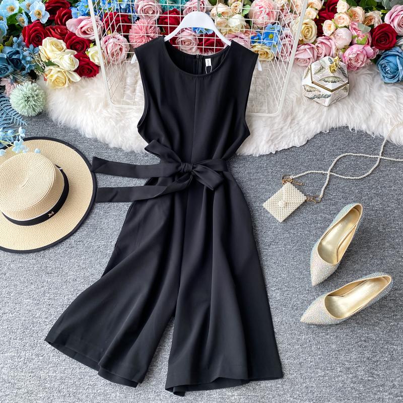 Ärmlös Damjumpsuit i Olika Färger för Sommar