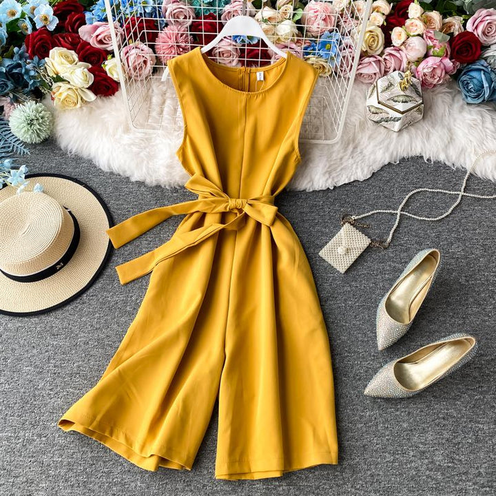 Ärmlös Damjumpsuit i Olika Färger för Sommar