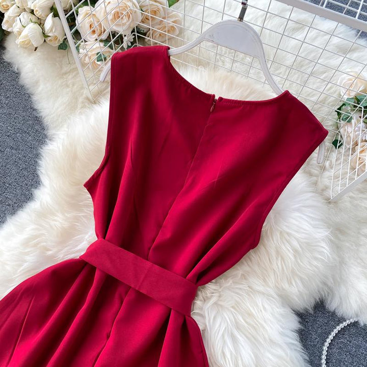 Ärmlös Damjumpsuit i Olika Färger för Sommar