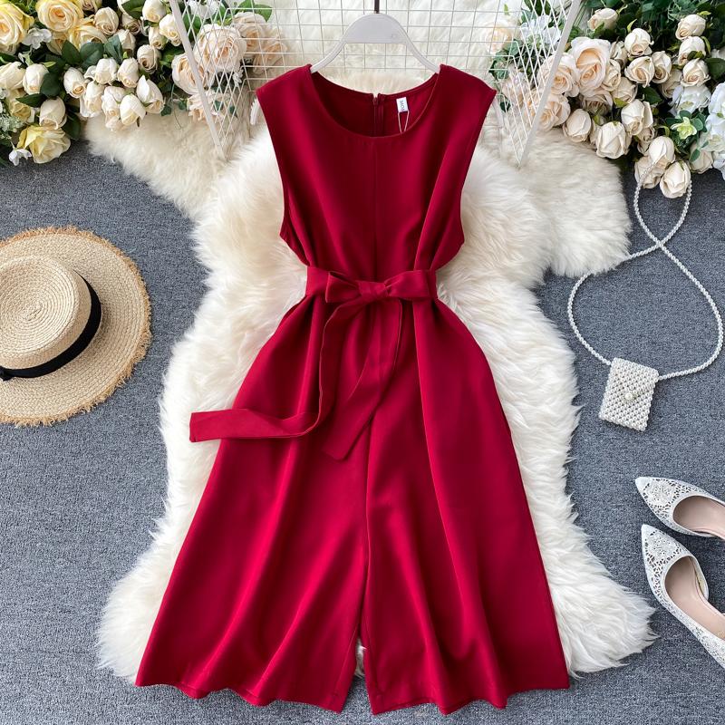 Ärmlös Damjumpsuit i Olika Färger för Sommar