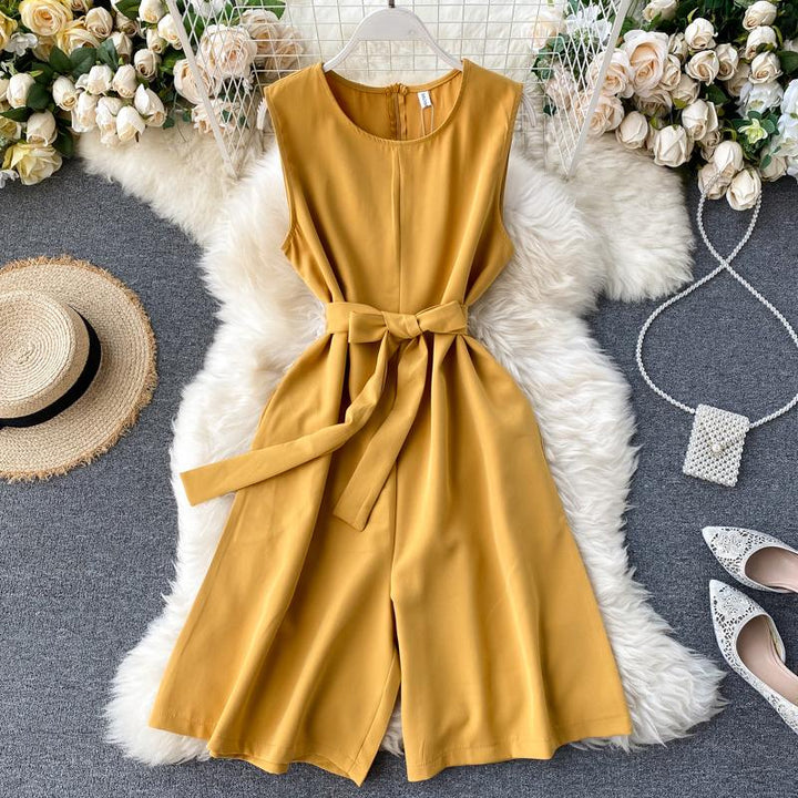 Ärmlös Damjumpsuit i Olika Färger för Sommar