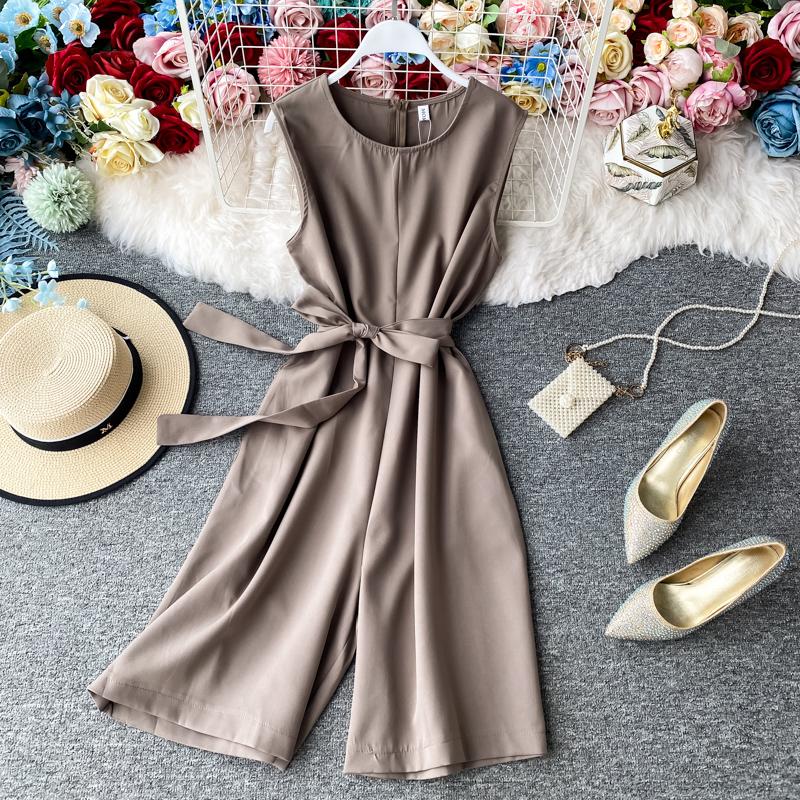Ärmlös Damjumpsuit i Olika Färger för Sommar