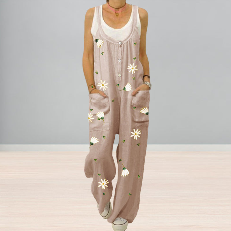 Kvinnor Jumpsuit med Blommönster - Urban Casual Look