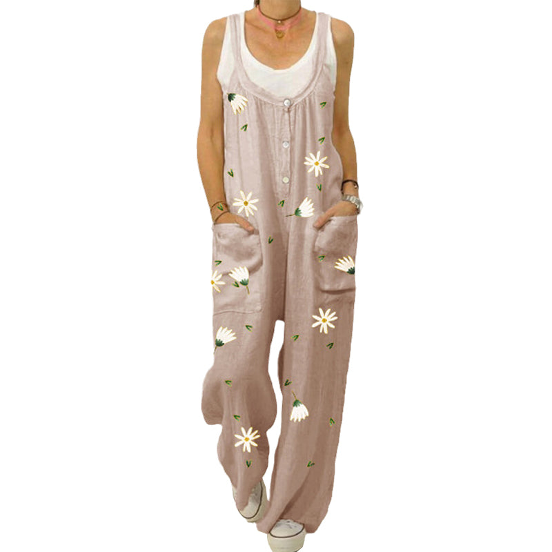 Kvinnor Jumpsuit med Blommönster - Urban Casual Look