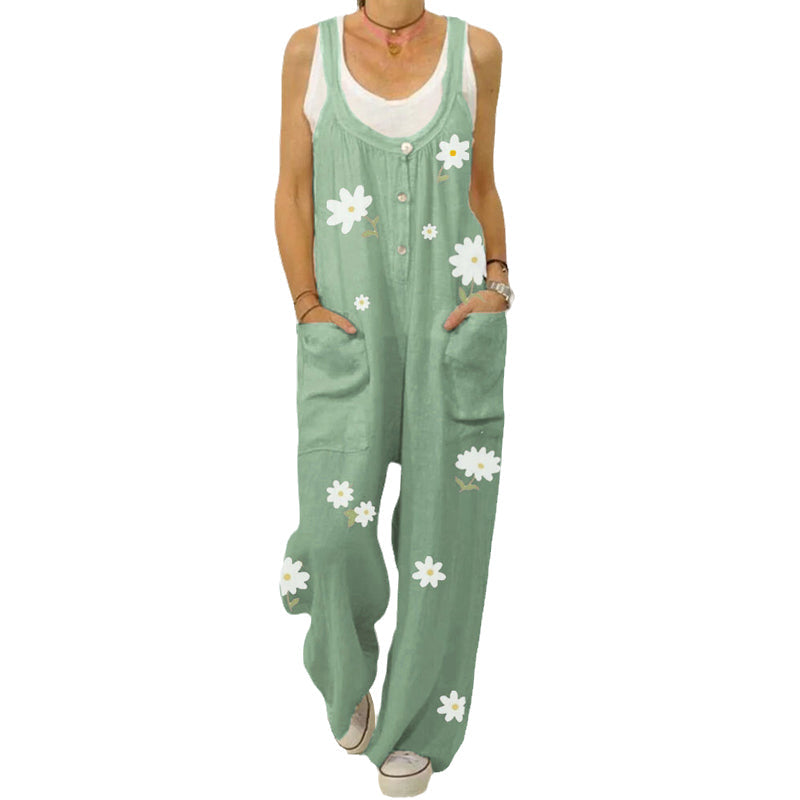 Kvinnor Jumpsuit med Blommönster - Urban Casual Look