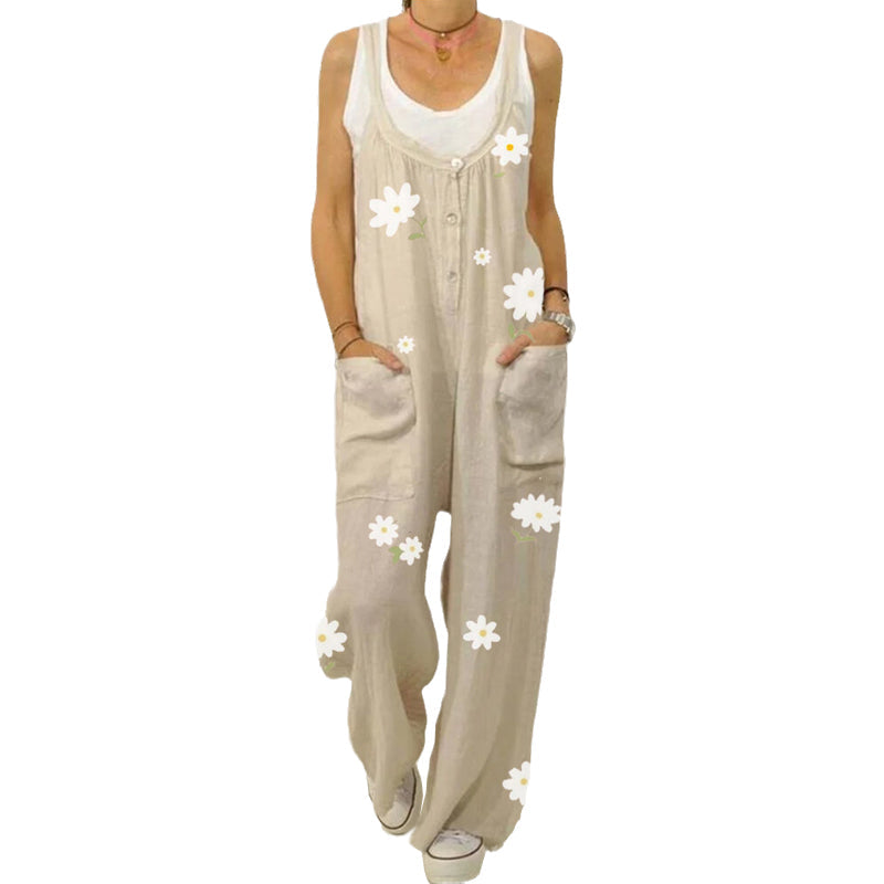 Kvinnor Jumpsuit med Blommönster - Urban Casual Look