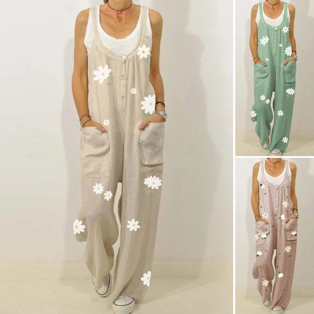 Kvinnor Jumpsuit med Blommönster - Urban Casual Look