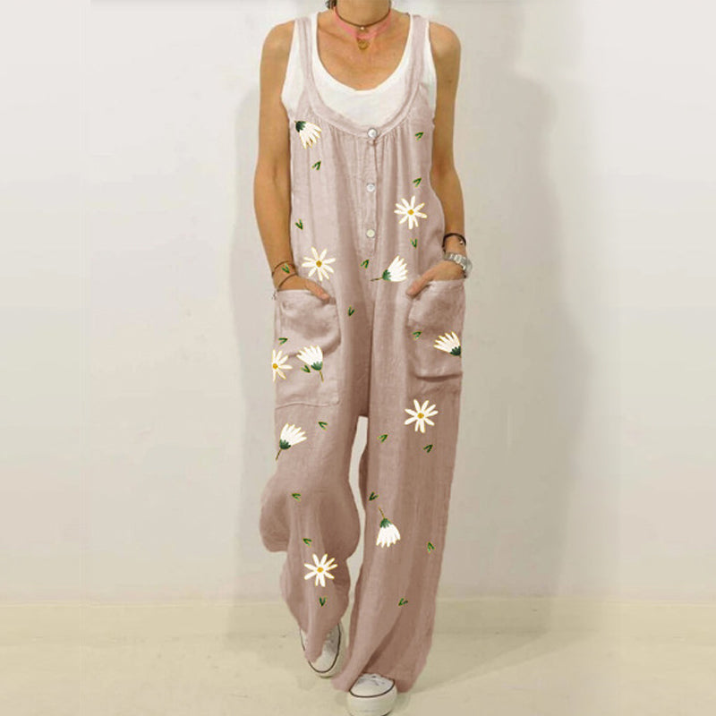 Kvinnor Jumpsuit med Blommönster - Urban Casual Look