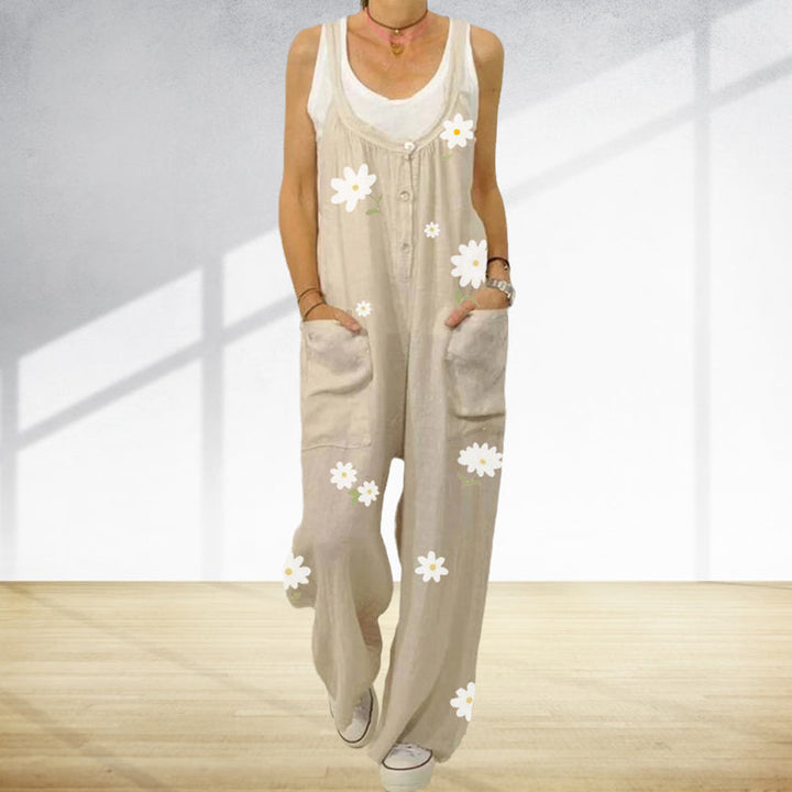 Kvinnor Jumpsuit med Blommönster - Urban Casual Look