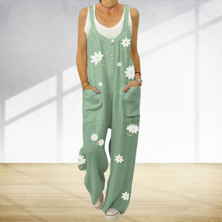 Kvinnor Jumpsuit med Blommönster - Urban Casual Look