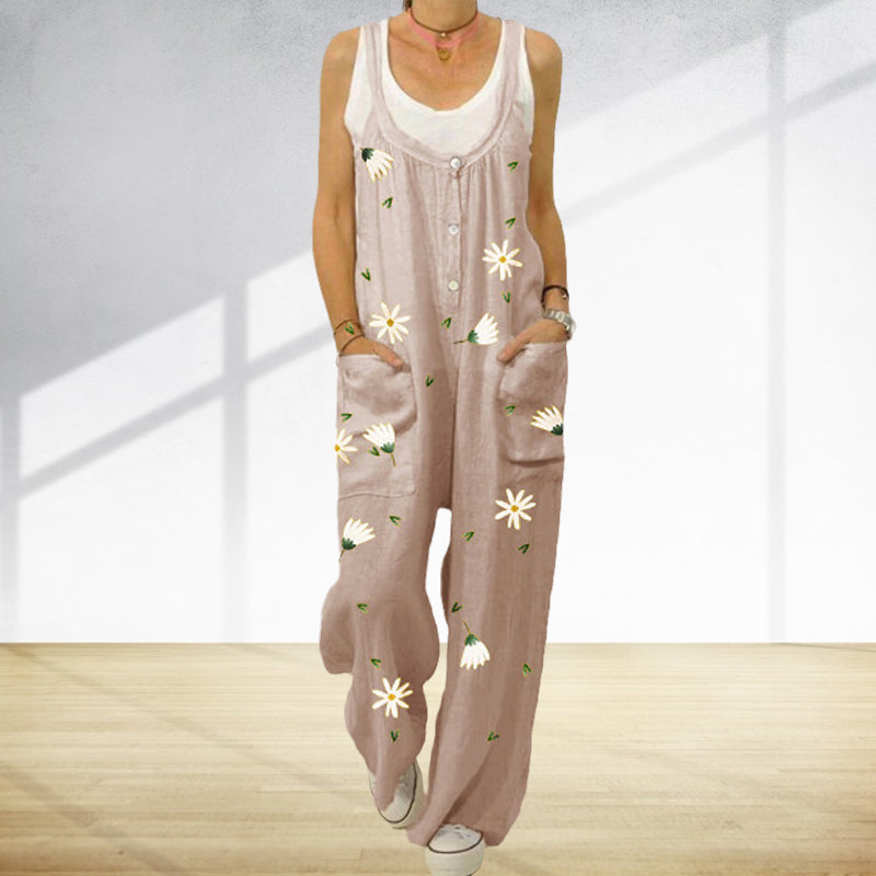 Kvinnor Jumpsuit med Blommönster - Urban Casual Look