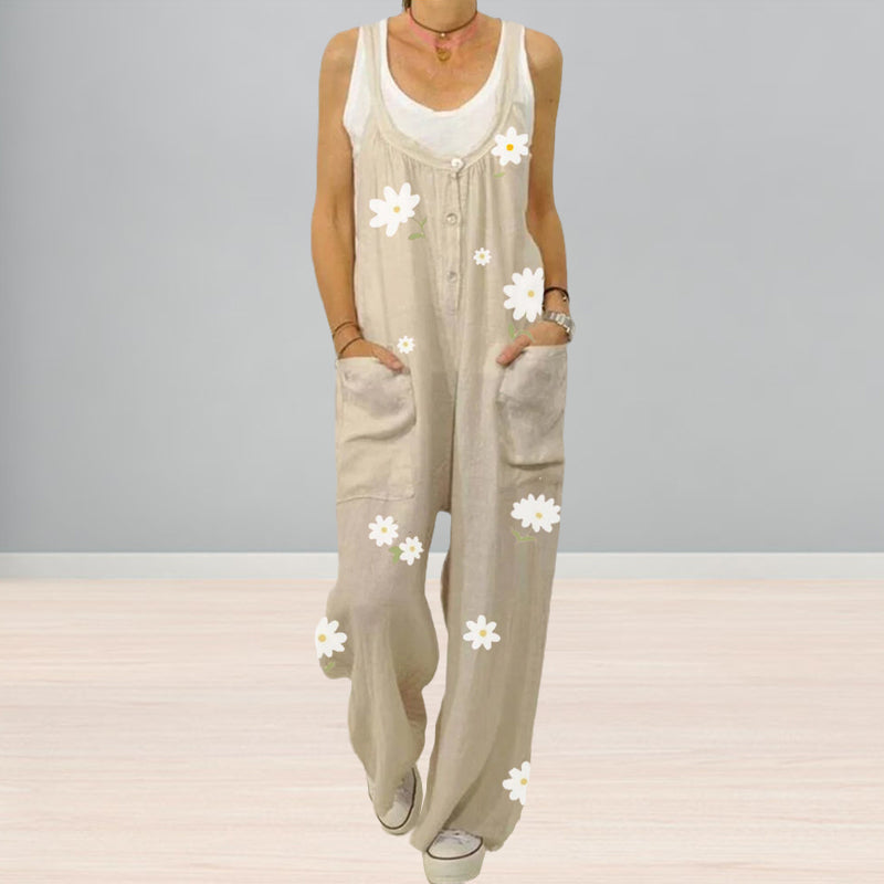 Kvinnor Jumpsuit med Blommönster - Urban Casual Look