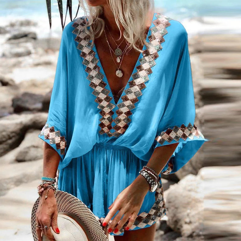 Boho Jumpsuit för Kvinnor - Sommar Strandstil