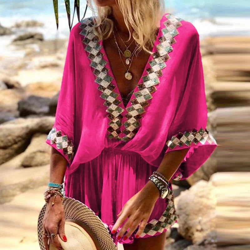 Boho Jumpsuit för Kvinnor - Sommar Strandstil