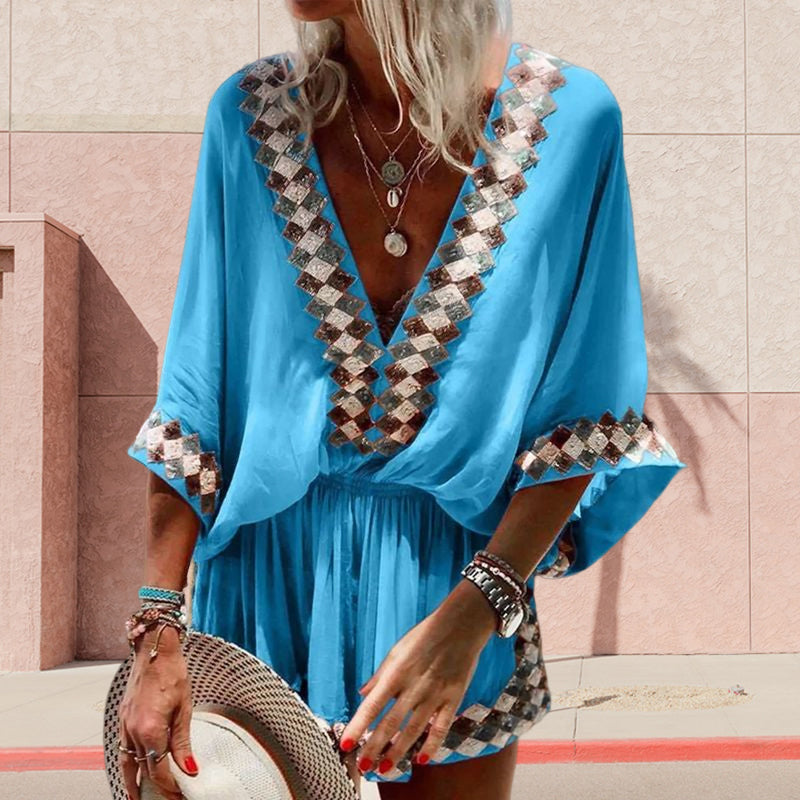 Boho Jumpsuit för Kvinnor - Sommar Strandstil