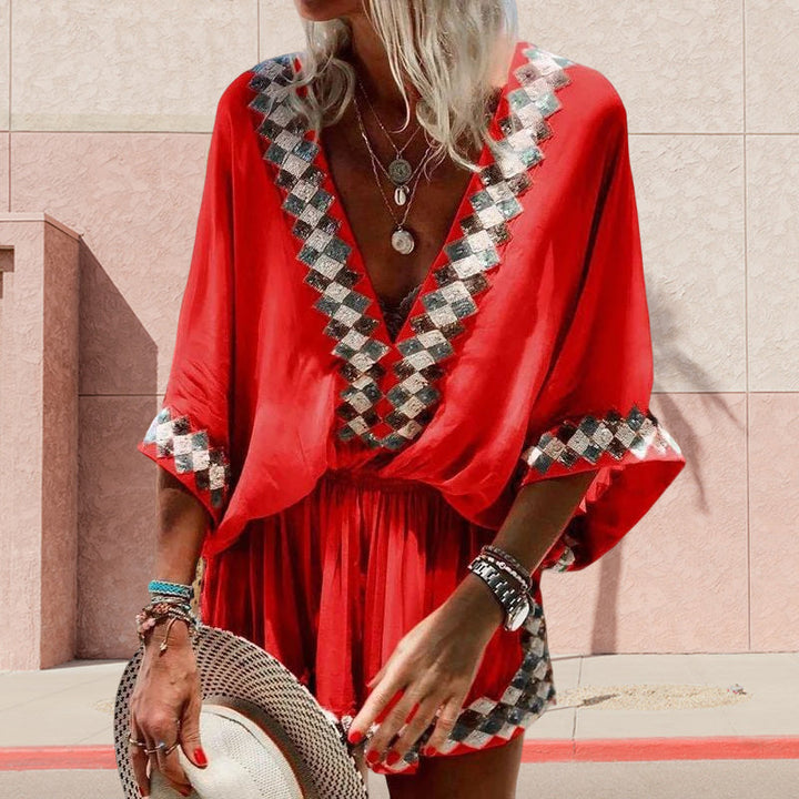 Boho Jumpsuit för Kvinnor - Sommar Strandstil