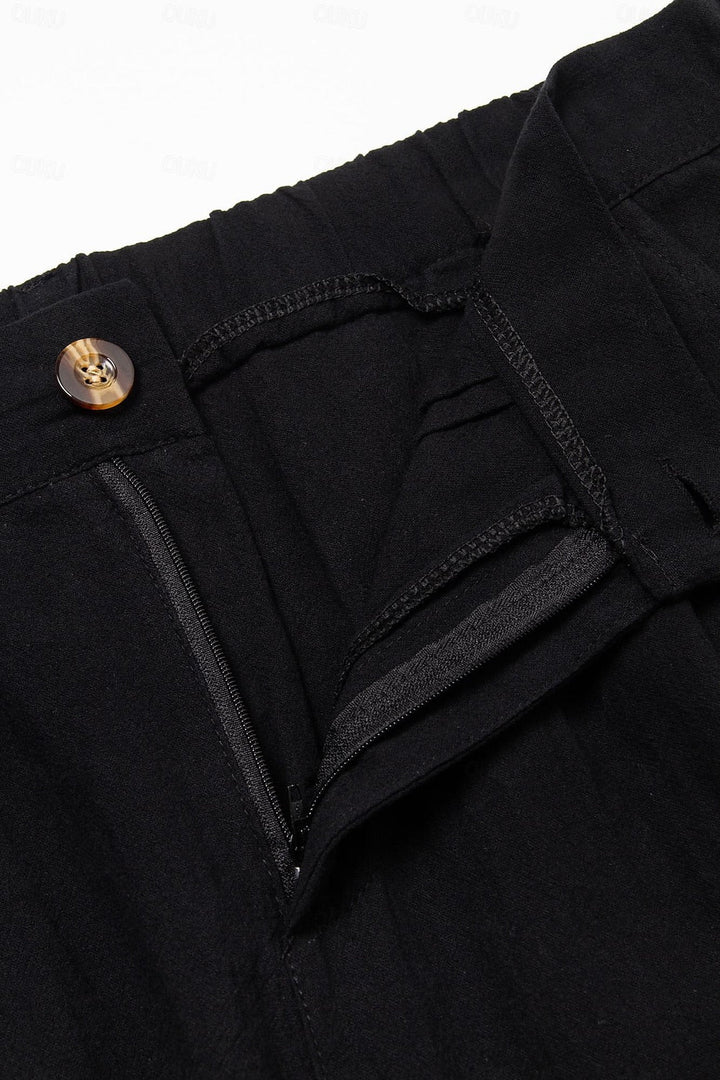 Stiliga linne- och bomullsshorts för herr – Milano