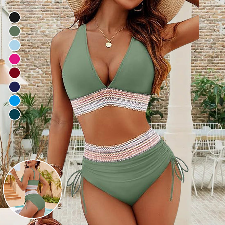 Dam Bikini med Hög Midja och Stilfull Design