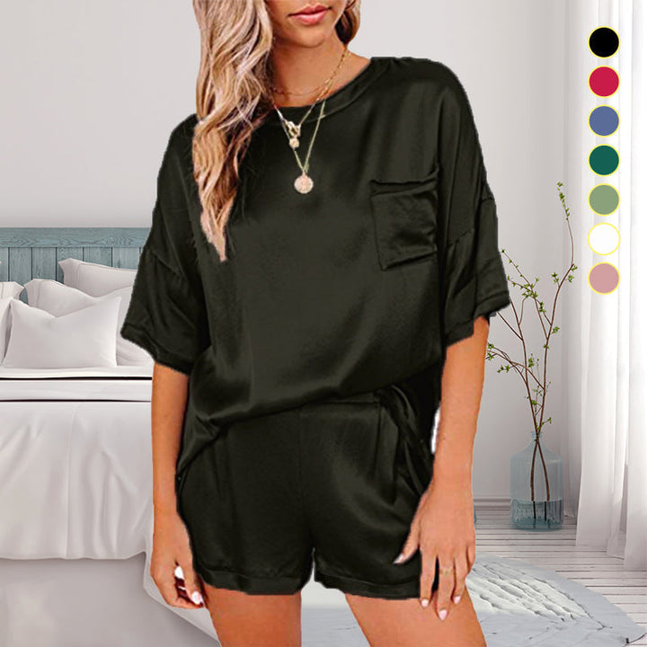 Dam Pyjamas Set med Ficka - Flera Färger