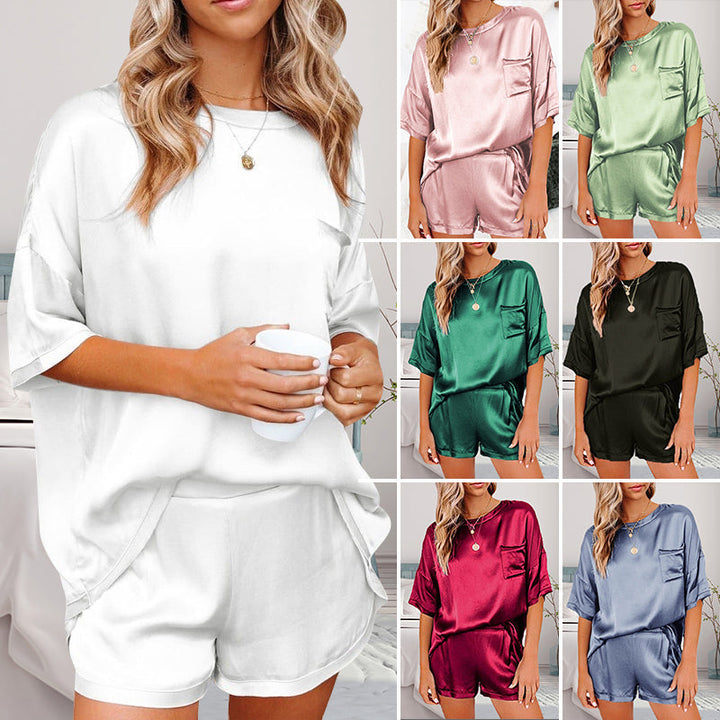 Dam Pyjamas Set med Ficka - Flera Färger