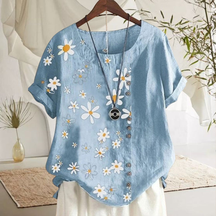 Damblus med Prästkrage och Blommönster