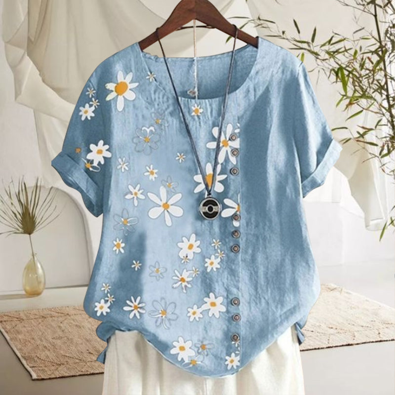 Damblus med Prästkrage och Blommönster