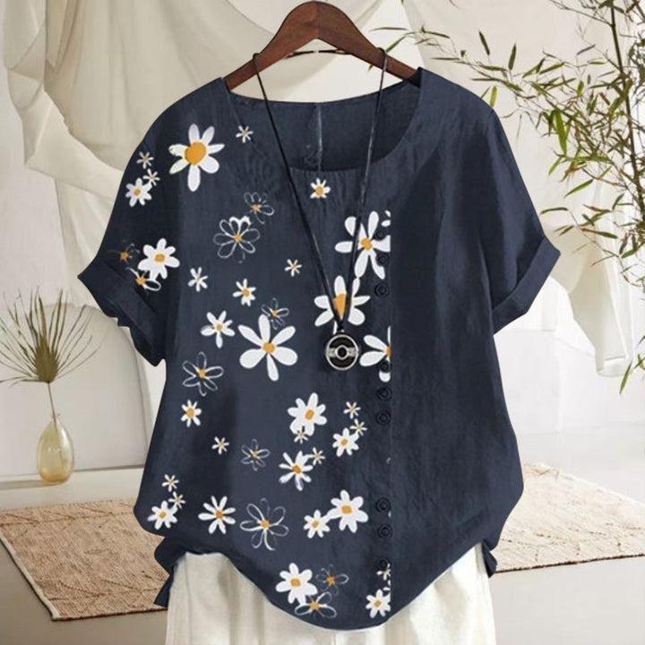 Damblus med Prästkrage och Blommönster