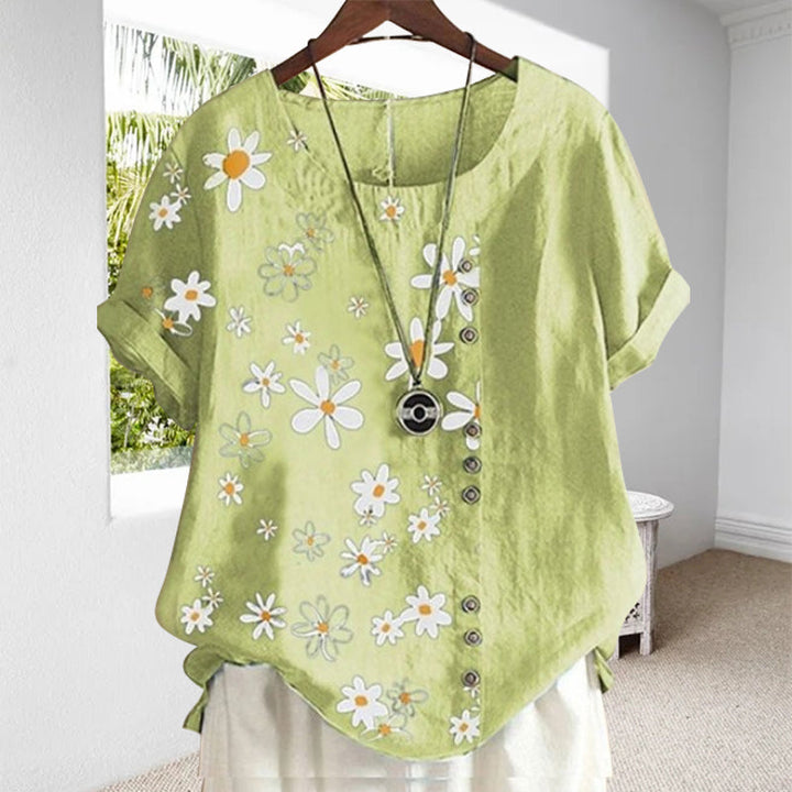 Damblus med Prästkrage och Blommönster