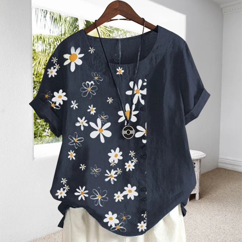 Damblus med Prästkrage och Blommönster