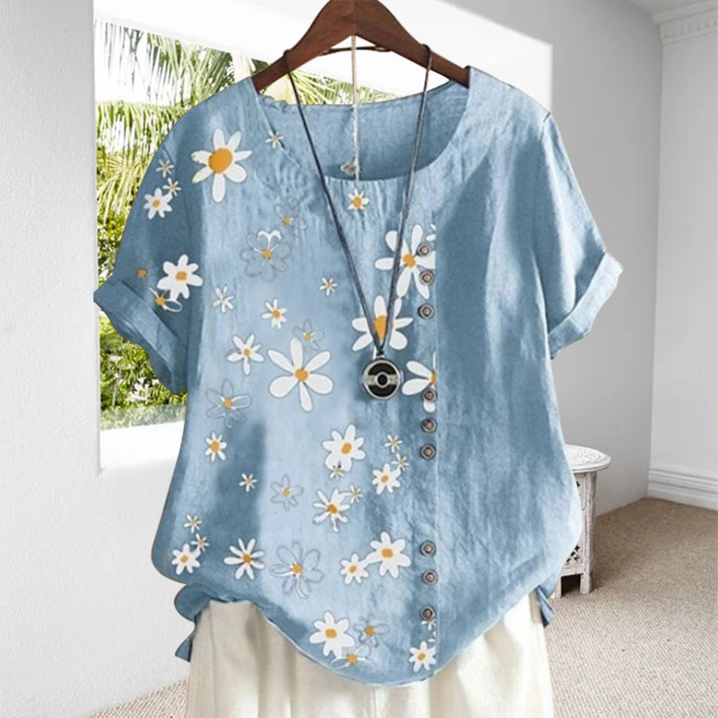 Damblus med Prästkrage och Blommönster