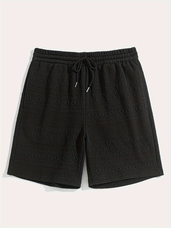 Sommarshorts för herrar, enkel stil med dragsko för komfort - Finn