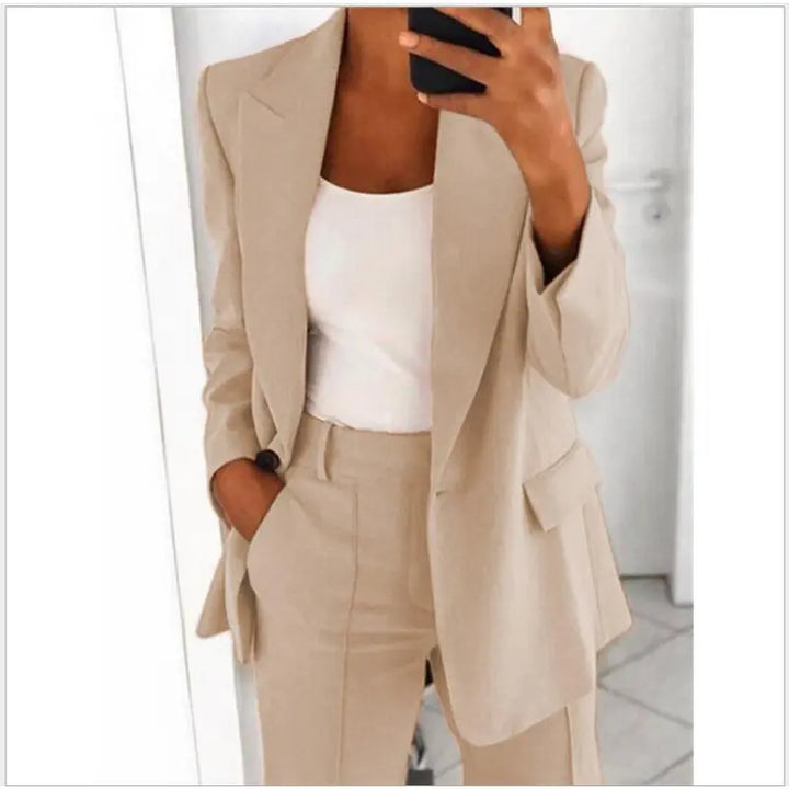Sadie | Dam Blazer med Slag och Enknäppning