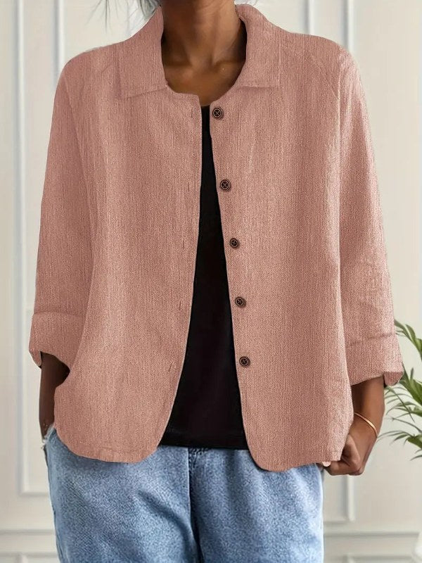 Dam Elegant Blazer med Avslappnad Passform
