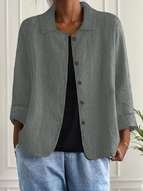 Dam Elegant Blazer med Avslappnad Passform