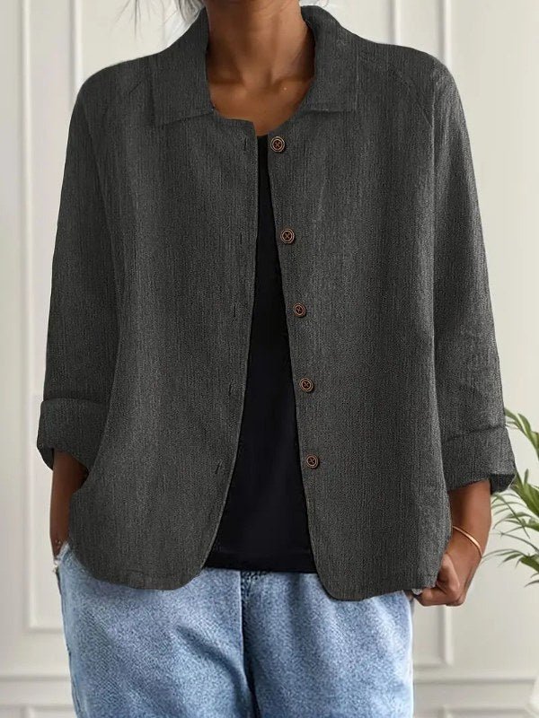 Dam Elegant Blazer med Avslappnad Passform