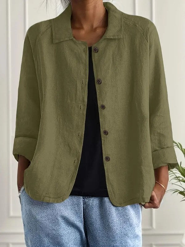 Dam Elegant Blazer med Avslappnad Passform