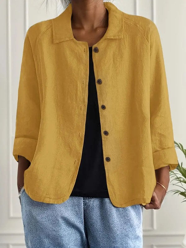 Dam Elegant Blazer med Avslappnad Passform