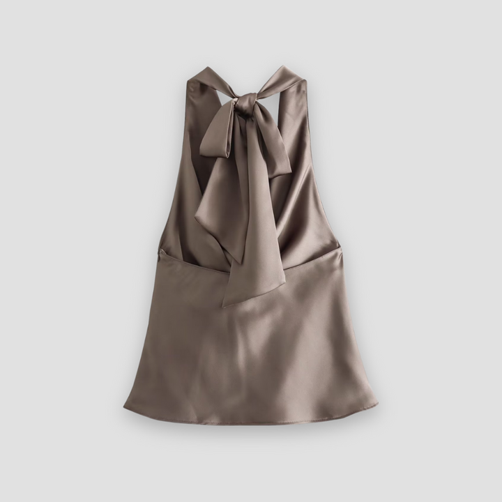 Kvinnors Draperad Halterneck Tank Top