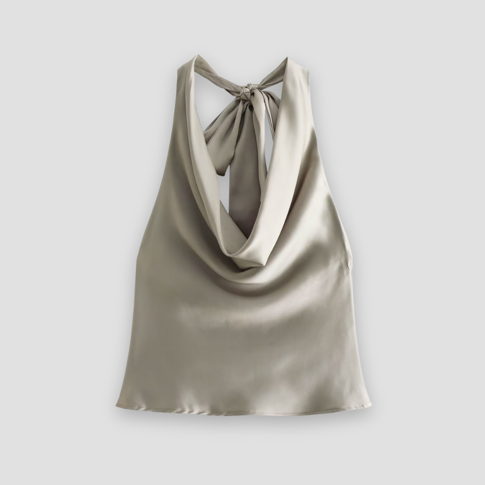 Kvinnors Draperad Halterneck Tank Top